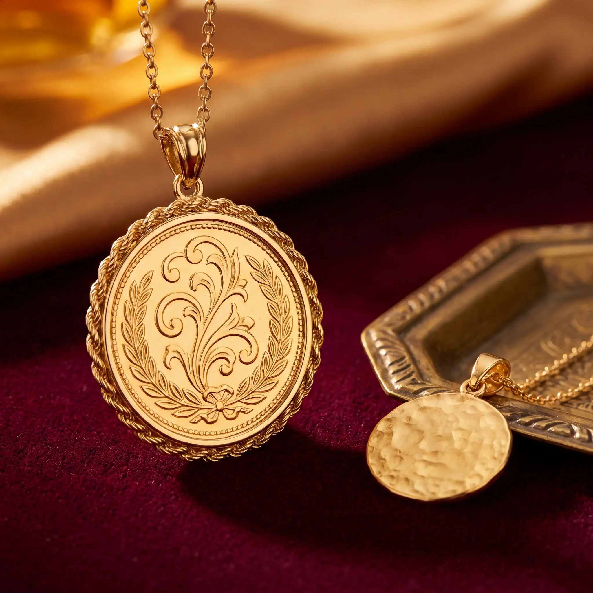 Gouden munt hanger