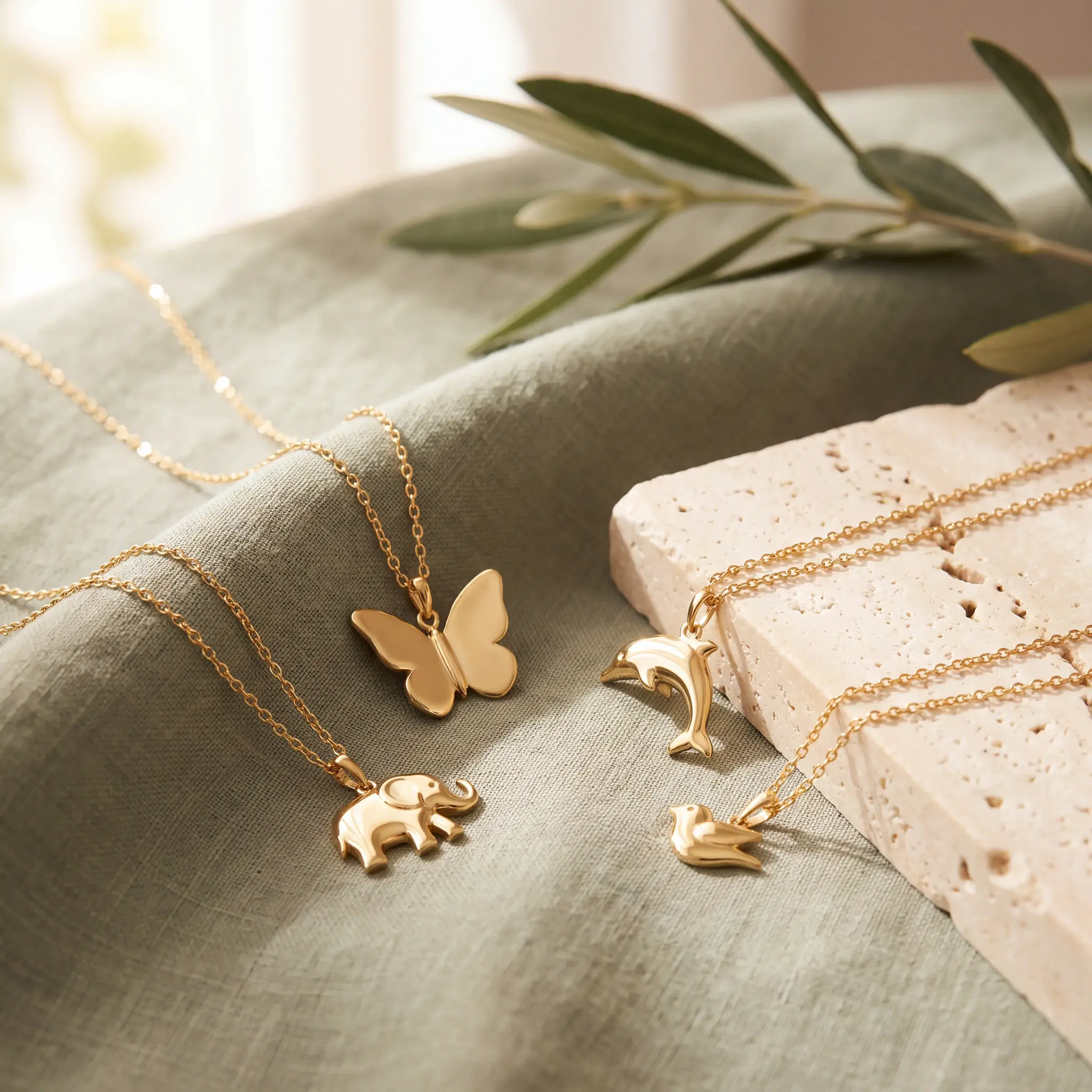Dieren hanger goud