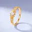 Vintage gouden ring 22 karaat met vierkante zirkonia