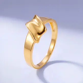 22 karaat roodgouden statement ring met kussenmotief