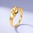 Roodgouden statement ring 22 karaat met kussenmotief