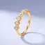 Roodgouden zigzag ring 22 karaat met zirkonia