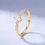 Roodgouden princess cut ring 22 karaat met zirkonia
