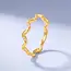 Roodgouden wave ring 22 karaat met zirkonia