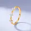 Roodgouden bloemen ring 22 karaat met zirkonia