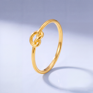 22 karaat roodgouden knoop ring