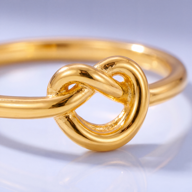Roodgouden knoop ring 22 karaat