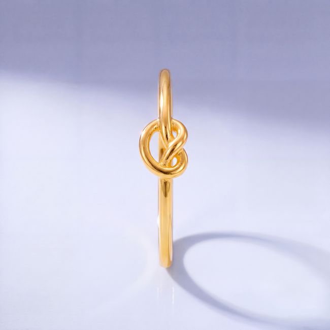 Roodgouden knoop ring 22 karaat