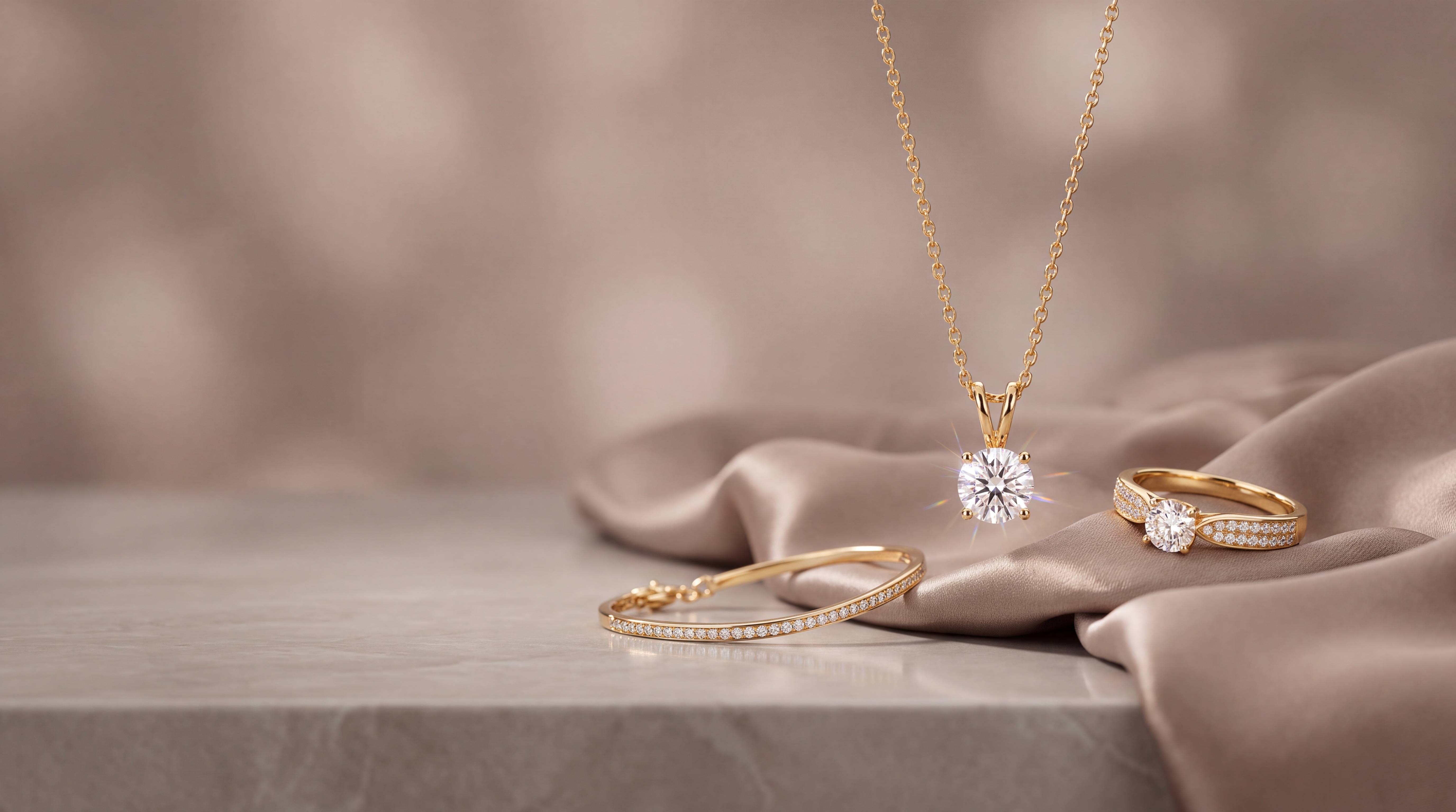 Gouden sieraden en diamanten