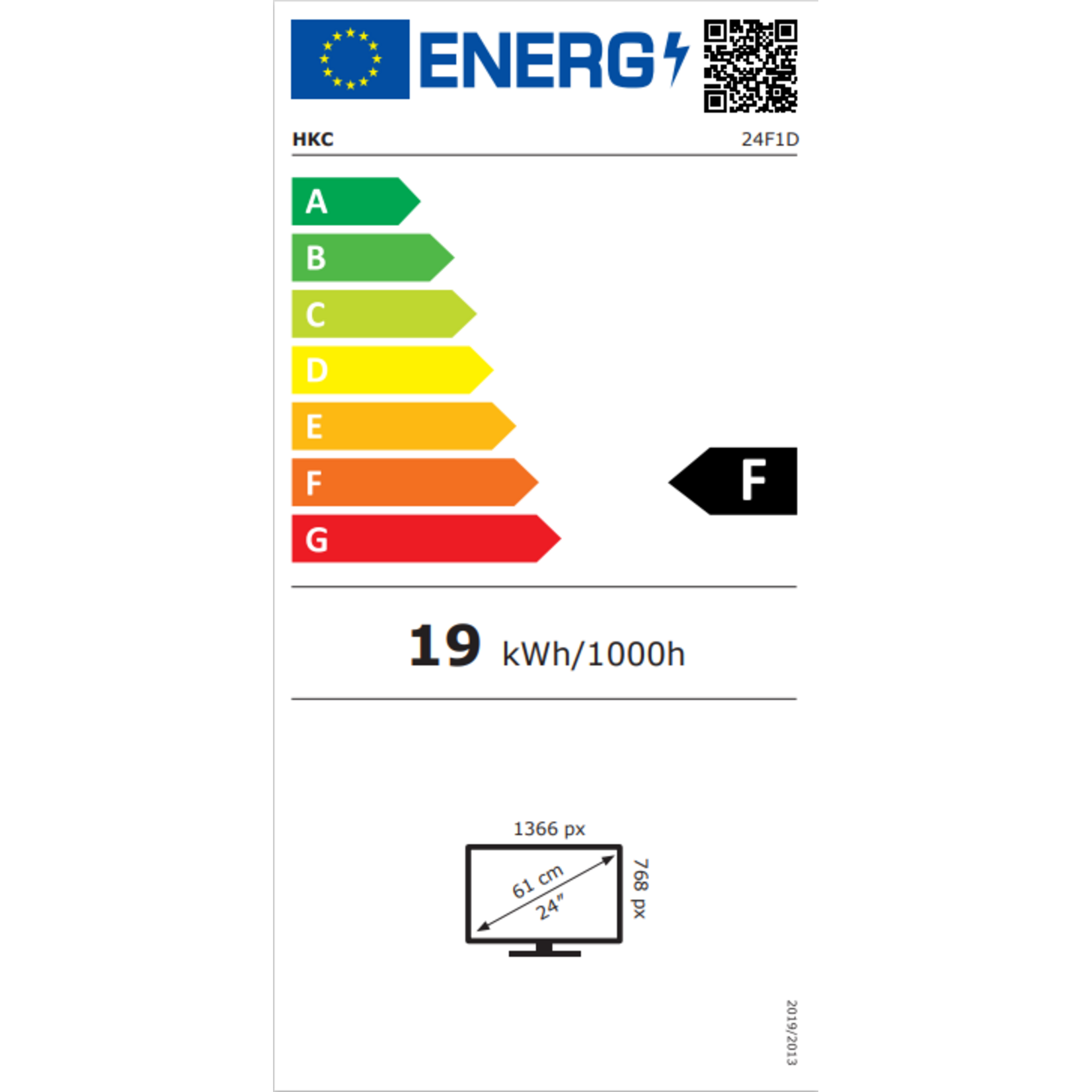 HKC HKC 24F1D-A2EU LED FULL HD TV 24 inch (Triple Tuner, CI+, HDMI, USB)