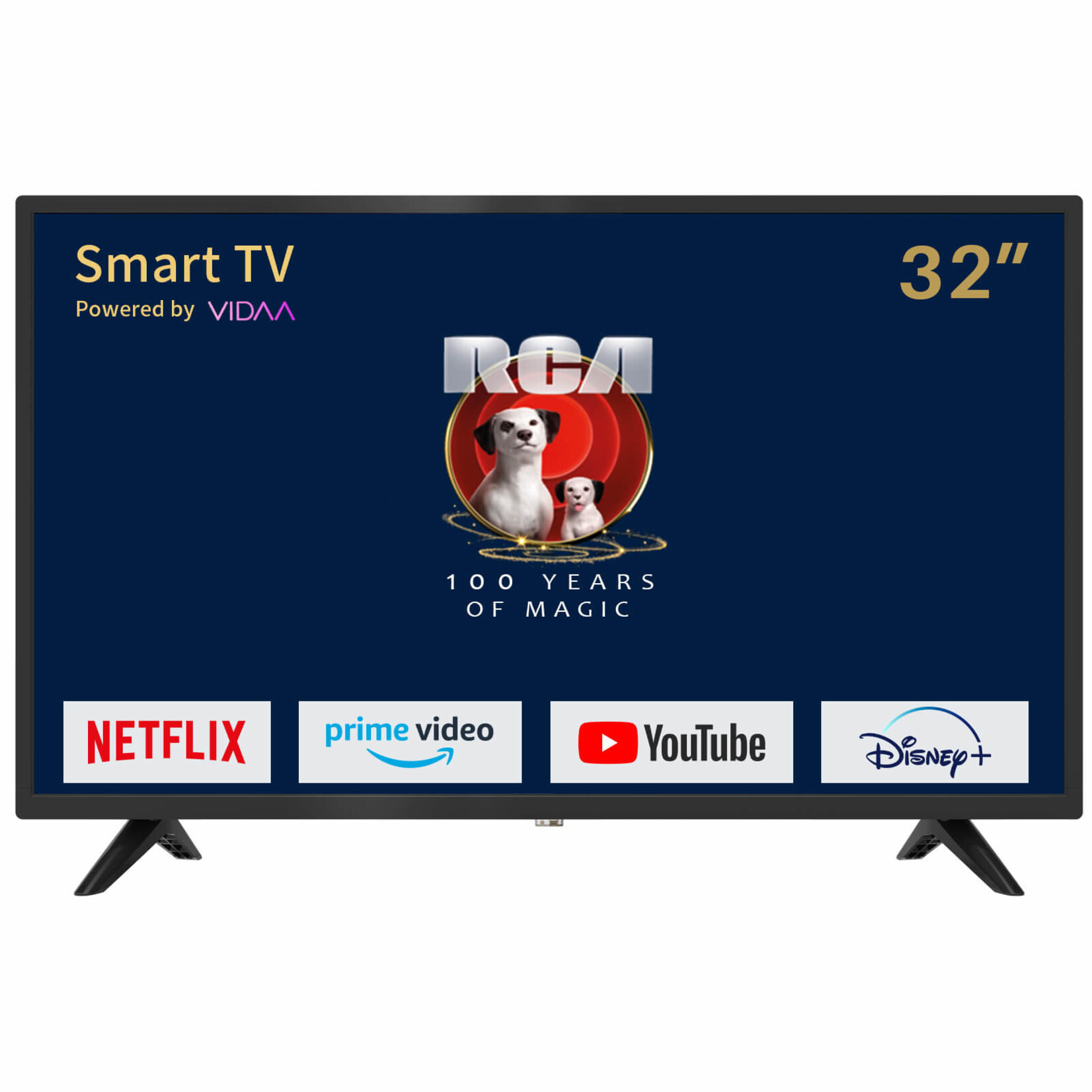 RCA RCA TV iRV32H3 Smart TV da 32 pollici (80 cm) con Netflix, Prime Video, Rakuten TV, DAZN, Disney+, Youtube, UVM, Wifi, triplo sintonizzatore DVB-T2/S2/C, Dolby Audio