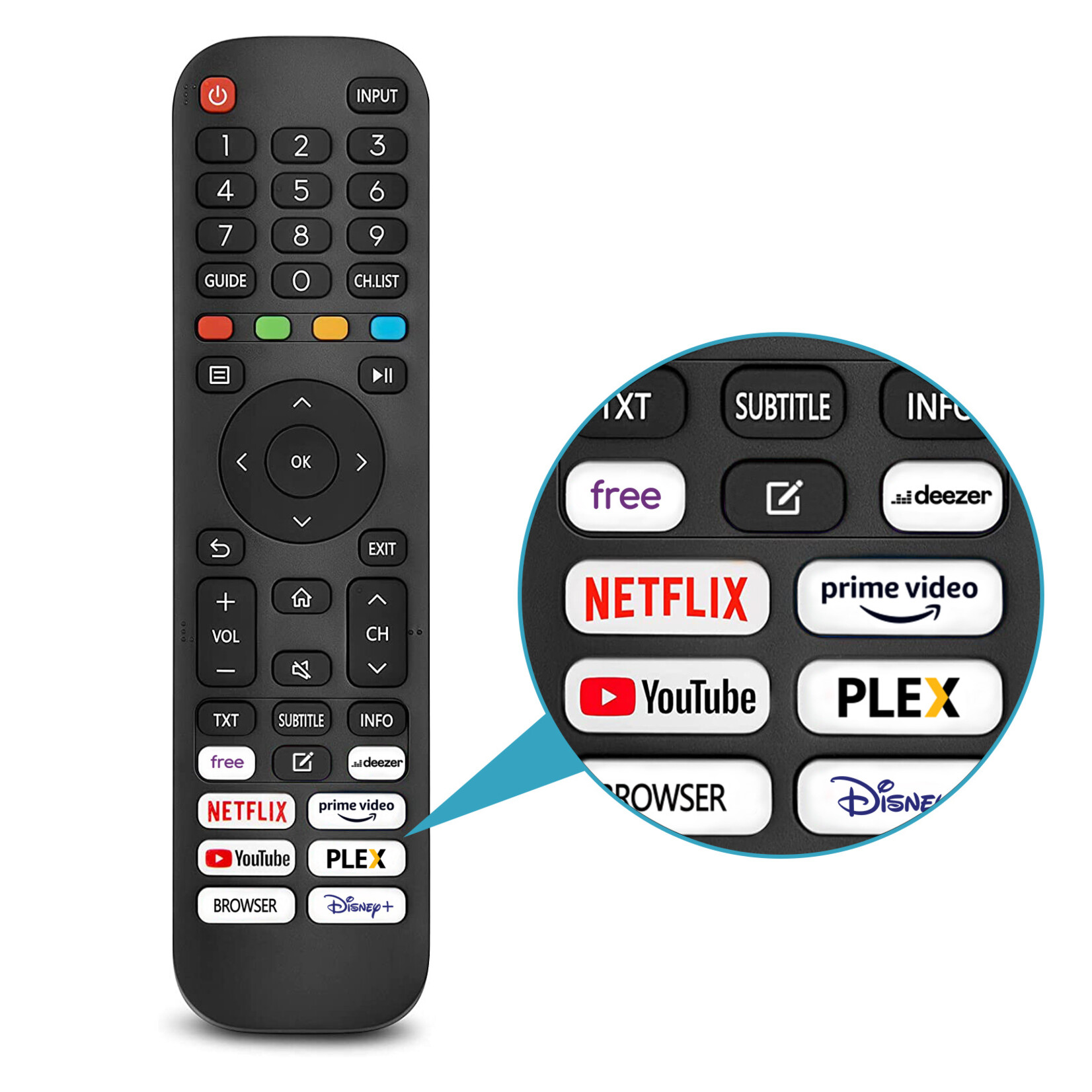 ANTTEQ ANTTEQ AV32H3 Smart TV 32 Pouces (80 cm) Téléviseur avec Netflix, Prime Video, Rakuten TV DAZN, Disney+, Youtube, WiFi, Triple-Tuner DVB-T2 / S2 / C, Dolby Audio
