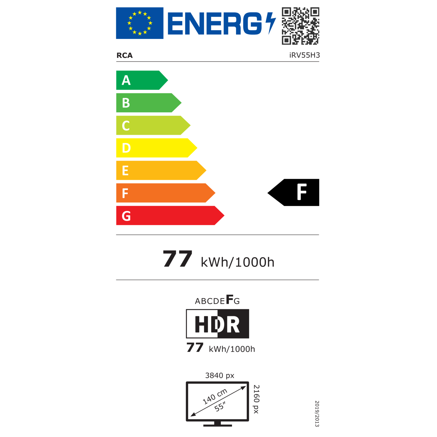 RCA RCA  iRV55H3 4K Fernseher 55 Zoll (140 cm) Smart TV mit HDR, Netflix, Prime Video, Rakuten TV, DAZN, Disney+, YouTube, UVM, WiFi, Sprachsteuerungs, Triple-Tuner DVB-T2 / S2 / C, Dolby Audio