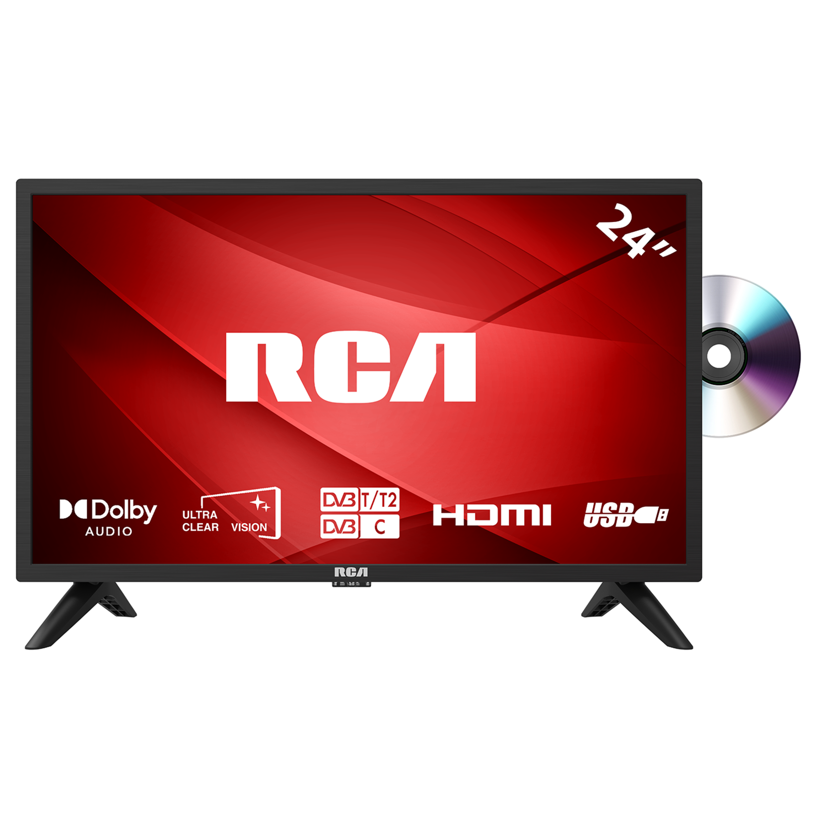 RD24H1 24 inch HD LED TV with DVD player Triple tuner, HDMI and USB  connection - AntteQ Group B.V.