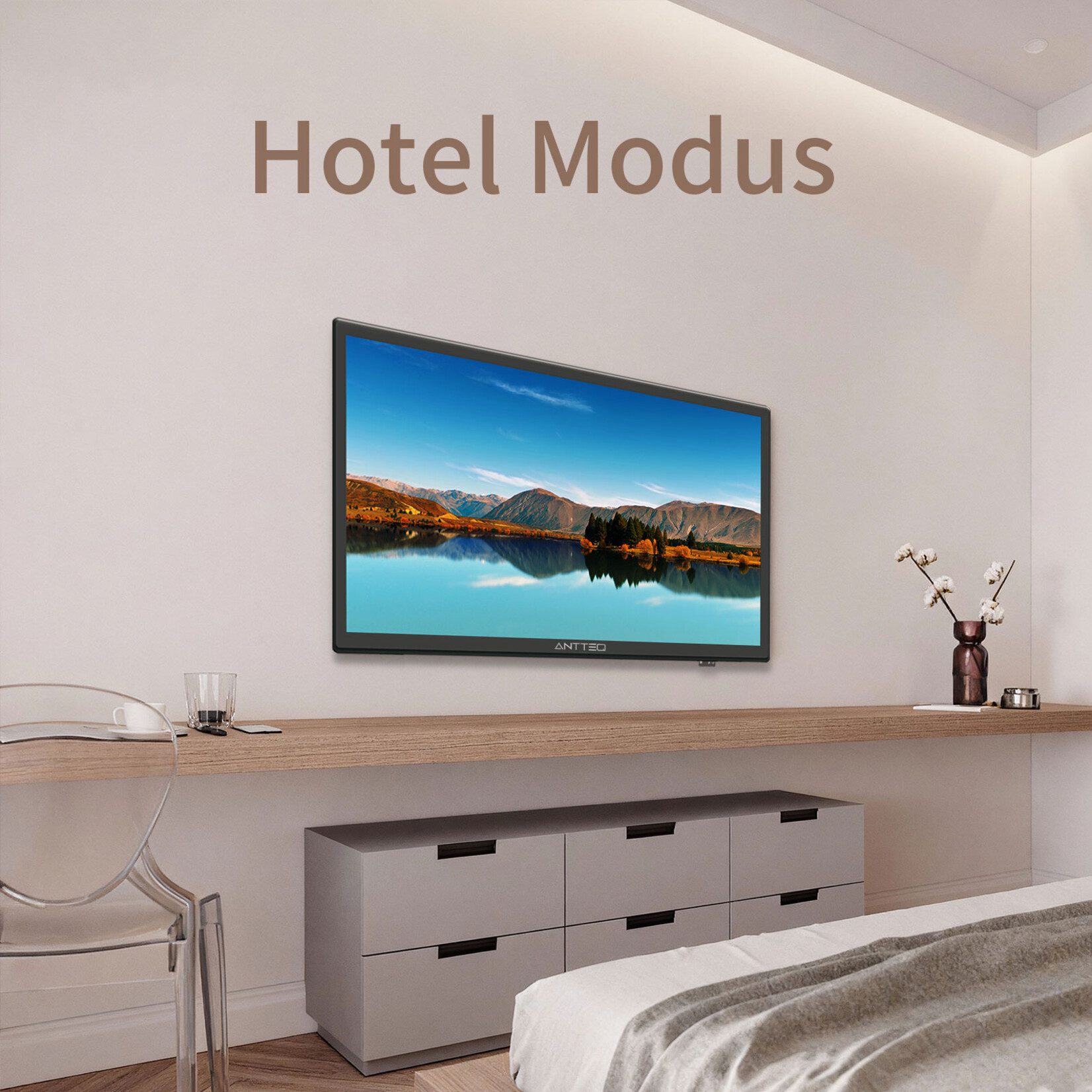 ANTTEQ ANTTEQ AE22F5C-T21 - 22 Inch Full HD TV - 12V / 230V Camping TV - non-smart - DVB-T2/S2/C - HDMI, Scart & USB