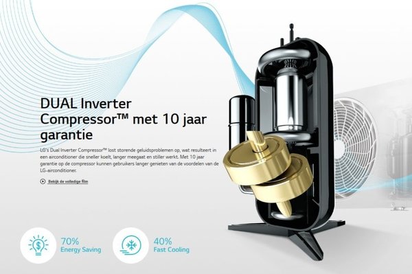 LG LG inverter smart split-unit 3,5 KW met warmtepomp LG LG inverter smart split-unit 3,5 KW met warmtepomp