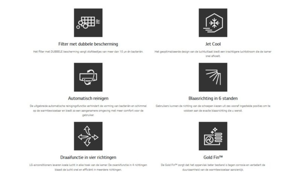 LG LG inverter smart split-unit 3,5 KW met warmtepomp LG LG inverter smart split-unit 3,5 KW met warmtepomp