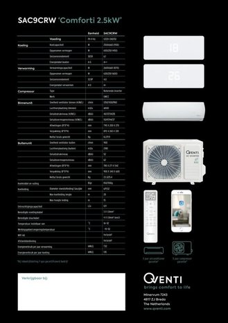 Qventi QVENTI SAC9CRW Koelen en warmtepomp model 2023 A++ Qventi QVENTI SAC9CRW Koelen en warmtepomp model 2023 A++