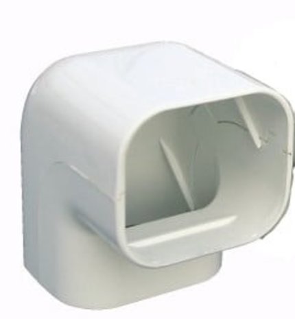 Haakse bocht 90 graden wit