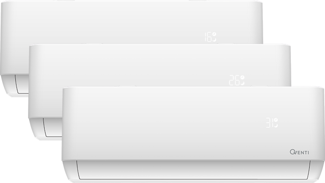 Qventi Matador Multi 3 Wand airconditioner inverter koelen en verwarmen Qventi Matador Multi 3 Wand airconditioner inverter koelen en verwarmen