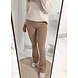 RIBBED FLARED PANTS TAUPE RIBBED FLARED PANTS TAUPE