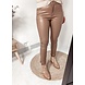 FAUX LEATHER PANTS TAUPE FAUX LEATHER PANTS TAUPE