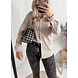 RIBBED BLOUSE BEIGE RIBBED BLOUSE BEIGE