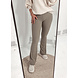 RIBBED FLARED PANTS GREEN RIBBED FLARED PANTS GREEN