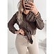 RIBBED BLOUSE COFFEE RIBBED BLOUSE COFFEE