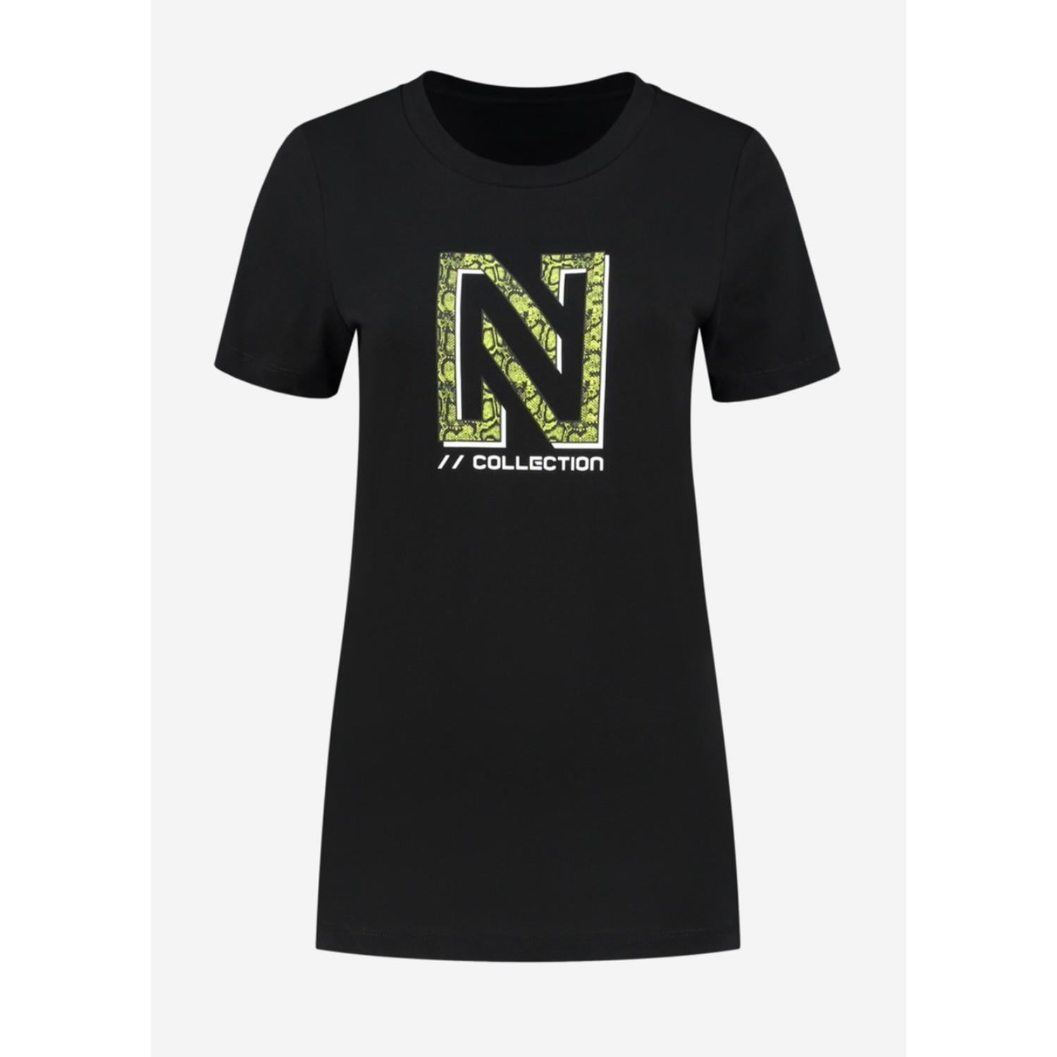 NIKKIE SNAKEY N LOGO T SHIRT BLACK
