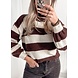 OLIVIA KNIT BROWN/WHITE OLIVIA KNIT BROWN/WHITE