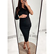 PREG PROOF ONE SHOULDER DRESS BLACK/SILVER PREG PROOF ONE SHOULDER DRESS BLACK/SILVER