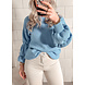 BUBBLE SLEEVE KNIT BLUE BUBBLE SLEEVE KNIT BLUE