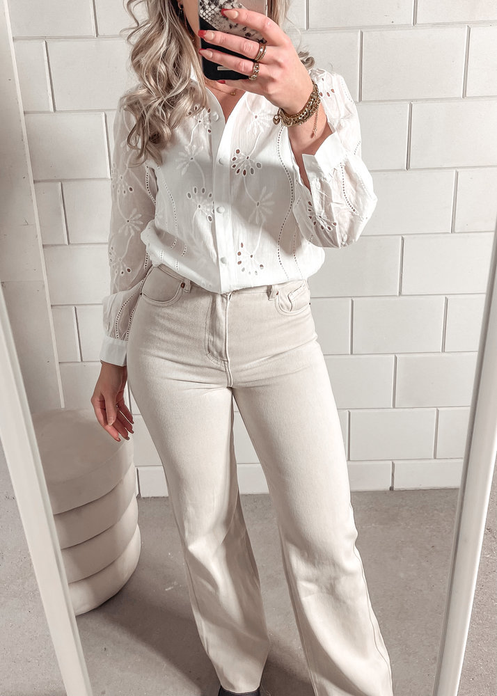 BRODERIE BLOUSE WHITE BRODERIE BLOUSE WHITE