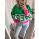 COL KNIT BRIGHT GREEN/PINK COL KNIT BRIGHT GREEN/PINK