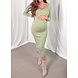 PREG PROOF V NECK DRESS GREEN PREG PROOF V NECK DRESS GREEN
