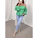 OFF SHOULDER COTTON TOP GREEN OFF SHOULDER COTTON TOP GREEN