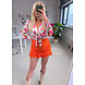 RUFFLE STRETCH SKIRT ORANGE RUFFLE STRETCH SKIRT ORANGE