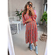 PREG PROOF SOFIE PRINT DRESS ORANGE & BLUE PREG PROOF SOFIE PRINT DRESS ORANGE & BLUE