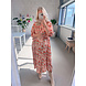 PREG PROOF INDY PRINT DRESS RUST PREG PROOF INDY PRINT DRESS RUST