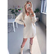 BASIC V KNIT DRESS BEIGE BASIC V KNIT DRESS BEIGE