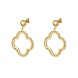 DOTTED CLOVER EARRINGS GOLD DOTTED CLOVER EARRINGS GOLD