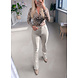 HIGH WAIST FLARED JEANS BEIGE HIGH WAIST FLARED JEANS BEIGE