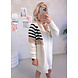 MIDI STRIPED CARDIGAN BEIGE MIDI STRIPED CARDIGAN BEIGE