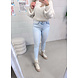 HIGH WAIST SKINNY JEANS LIGHT BLUE 48 HIGH WAIST SKINNY JEANS LIGHT BLUE 48