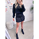 GLITTER RUFFLE SKIRT BLACK GLITTER RUFFLE SKIRT BLACK