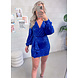 PAILLETTE RUFFLE DRESS KOBALT PAILLETTE RUFFLE DRESS KOBALT