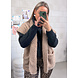 OVERSIZED TEDDY GILET BEIGE OVERSIZED TEDDY GILET BEIGE