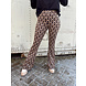 PRINT FLARED PANTS BROWN PRINT FLARED PANTS BROWN