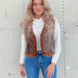 short lammy gilet ❚ brown